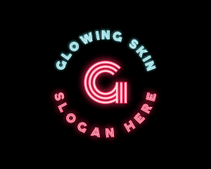 Neon Lights Pub Bar logo design