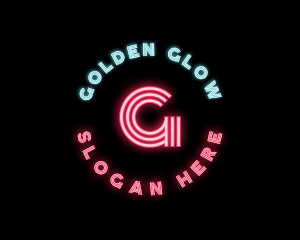 Neon Lights Pub Bar logo design