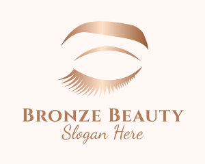 Long Bronze Eyelashes logo design