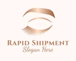 Long Bronze Eyelashes logo design