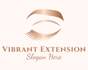 Long Bronze Eyelashes logo design