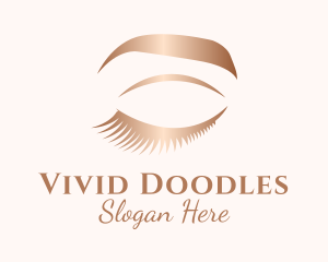 Long Bronze Eyelashes logo design