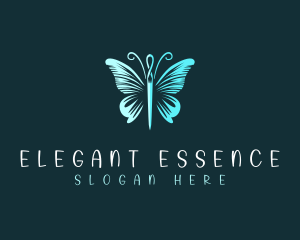 Needle Butterfly Sewing logo design