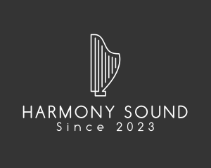 Minimalist Musical Harp logo