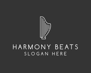 Minimalist Musical Harp logo