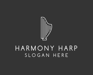 Minimalist Musical Harp logo