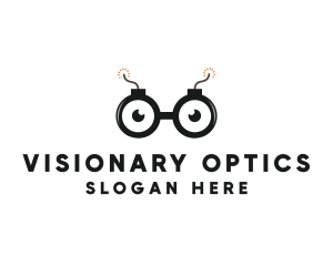 Bomb Eyeglasses Optical logo design