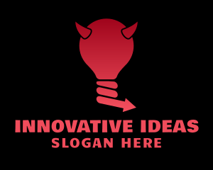 Evil Bulb Idea logo design