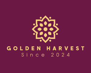 Golden Flower Pattern  logo design