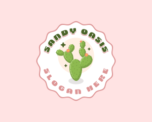 Floral Cactus Garden logo design