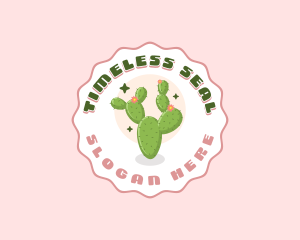 Floral Cactus Garden logo design