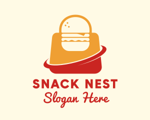 Hamburger Takeaway Bag logo design