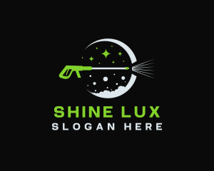 Pressure Wash Moon Shine logo design