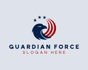 Patriotic American Eagle logo design