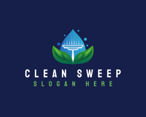 Cleaning Squeegee Nature logo design