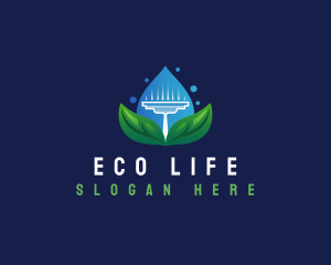 Cleaning Squeegee Nature logo design