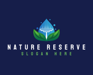 Cleaning Squeegee Nature logo design