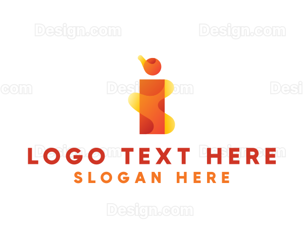 Burning Red Letter I Logo