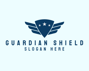 Shield Pilot Wings logo design