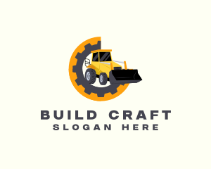 Cog Gear Bulldozer logo design