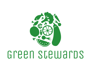 Green Vegetable & Fruit logo design