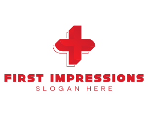 3D Medical Cross  logo design