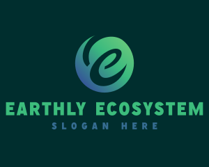 Natural Cursive Letter E logo