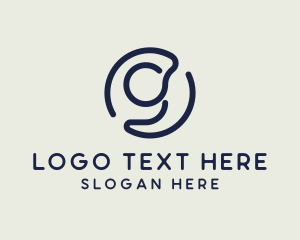 Blue Letter G Monoline logo