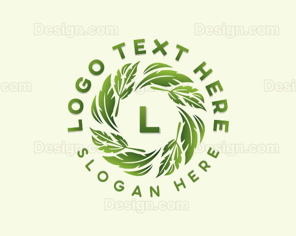 Environmental Garden Leaves Logo