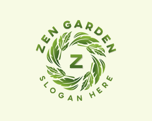 Environmental Garden Leaves logo design