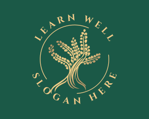 Wellness Golden Tree logo design