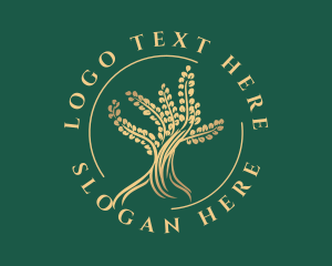Essential - Wellness Golden Tree logo design