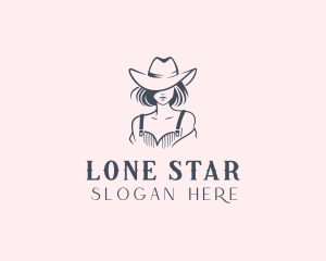 Cowgirl Western Fashion logo design