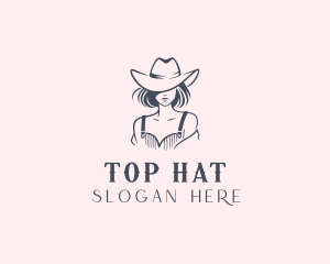 Cowgirl Western Fashion logo design