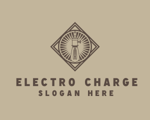 Elegant Edison Light Bulb logo design