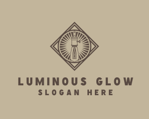 Elegant Edison Light Bulb logo design