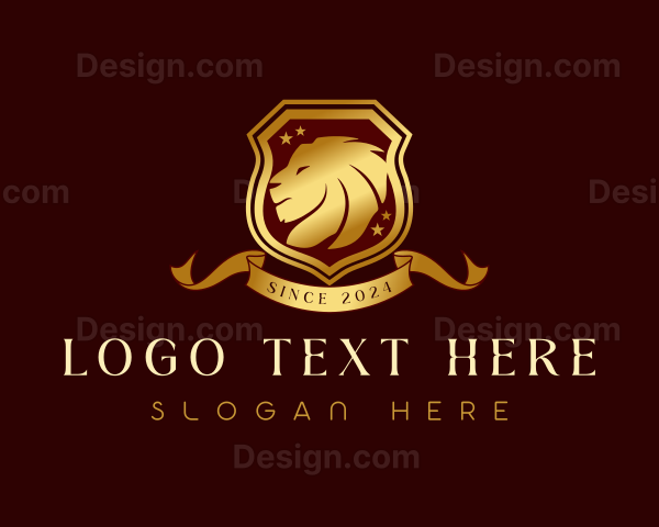 Luxury Lion Shield Logo