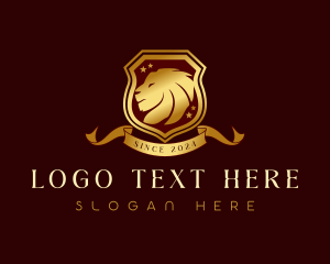 Luxury Lion Shield logo