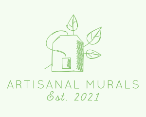 Natural Green Tea logo design