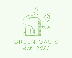 Natural Green Tea logo design