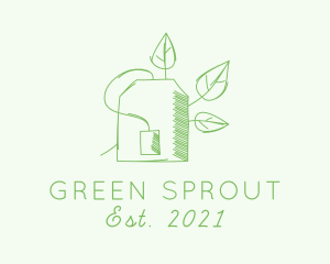 Natural Green Tea logo design