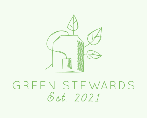 Natural Green Tea logo design