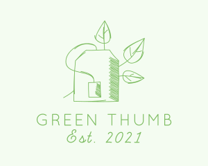 Natural Green Tea logo design