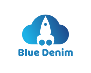 Blue Rocket Cloud logo design