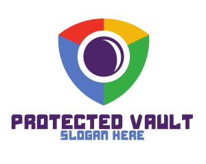 Colorful Shield Surveillance logo design