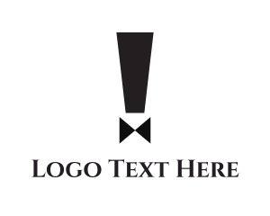 Exclamation Bow Tie logo