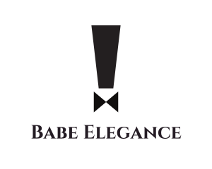 Exclamation Bow Tie logo design