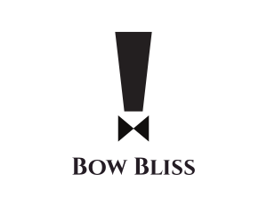 Exclamation Bow Tie logo design