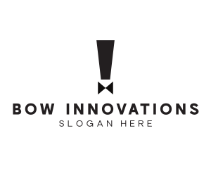 Exclamation Bow Tie logo