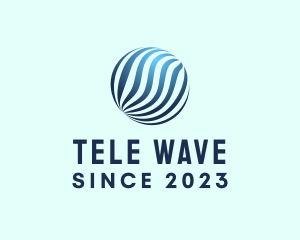 Wave Technology Globe logo design